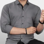 Scott International Shirt for Men, Solid Full Sleeves Shirt, Wrinkle Free Mens Shirts, Cotton Formal Shirts, Regular Fit Stylish Mens Shirt, Plain Formal Shirts for Men